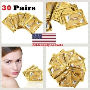 30 pairs gold 24k eye patches skin mask antiaging